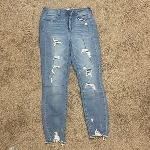 Mudd Light Blue Distressed Jeans Jeggings